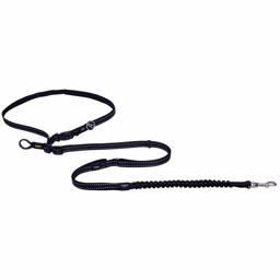 Rogz Utility Handsfree hundkoppel i svart Justerbar mellan 150-210 cm